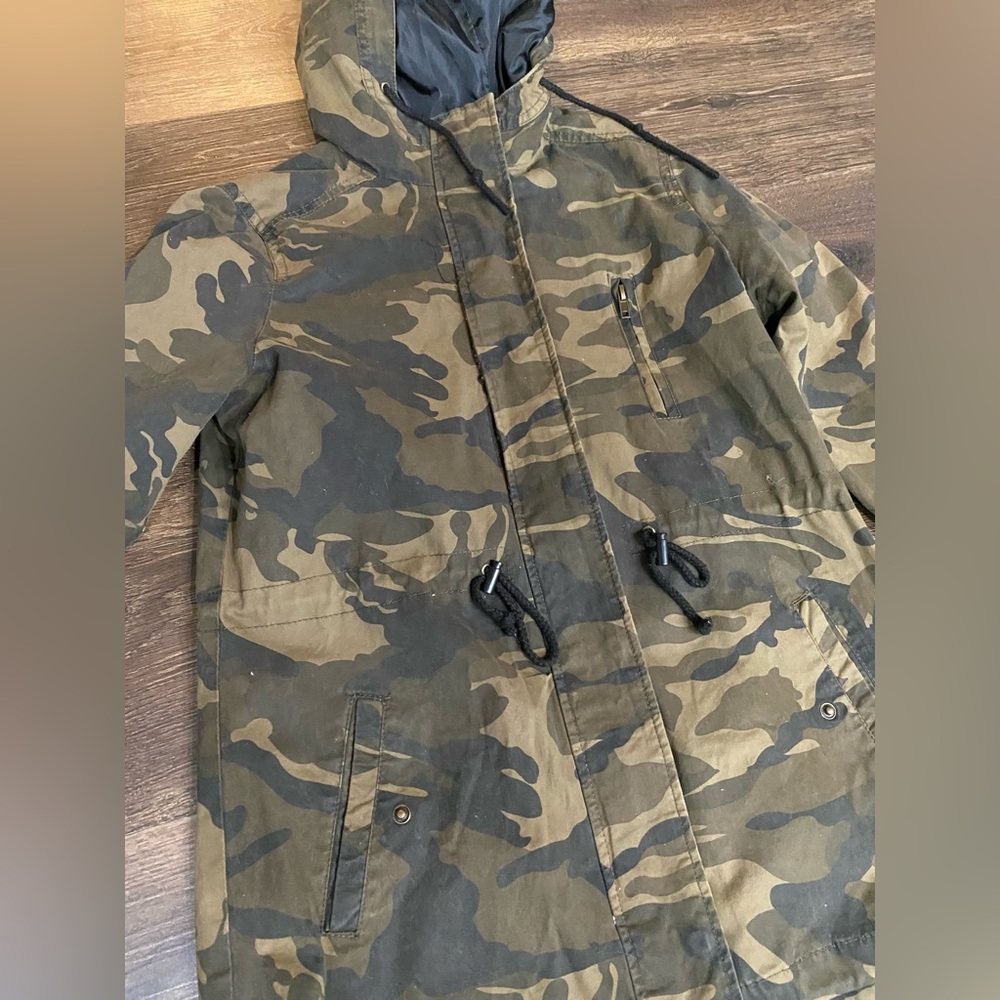 Camo jacket with hood